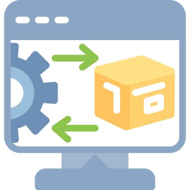 Ürün Planlama Düz Simge, Basit Tasarımlı Vektör İllüstrasyonu