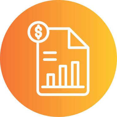 Finansal Bütünleşme Çizgisi Gradyan Çemberi Simgesi, Basit Tasarımlı Vektör Resimleri