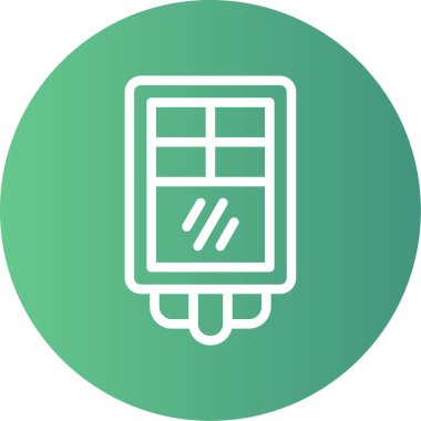 Glass Facade Çizgisi Gradyan Çemberi Simgesi, Basit Tasarımlı Vektör Resimleri