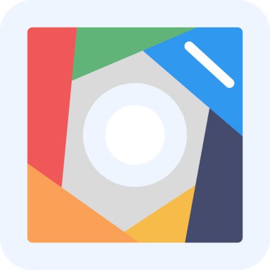 Kamera Panjur Düz Simgesi, Basit Tasarımlı Vektör Resimleri