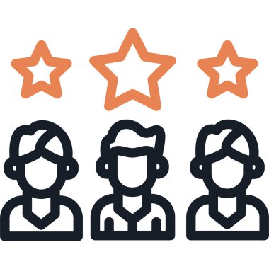 Takım Derecelendirme Satırı Simgesi, Basit Tasarımla Vektör İllüstrasyonu