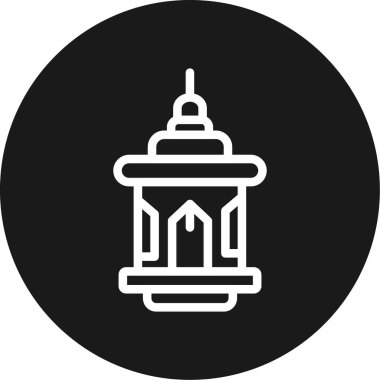 Fener Çizgisi Çemberi BG Simgesi, Basit Tasarımlı Vektör Resimleri