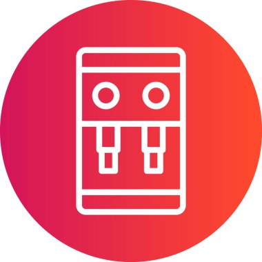 Su Ayıklayıcı Çizgisi Gradyan Çemberi Simgesi, Basit Tasarımlı Vektör Resimleri