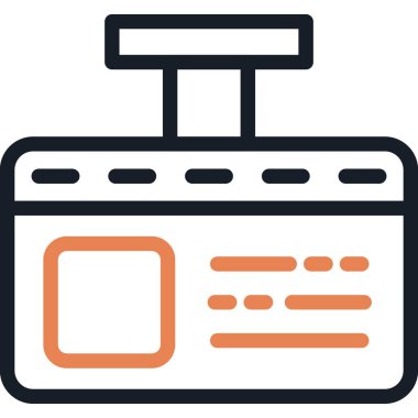 Dalış Sertifika Çizgisi Simgesi, Basit Tasarımlı Vektör Resimleri