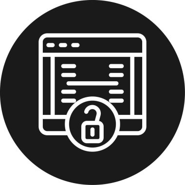 Açık Kaynak Satırı Çemberi BG Simgesi, Basit Tasarımlı Vektör Resimleri