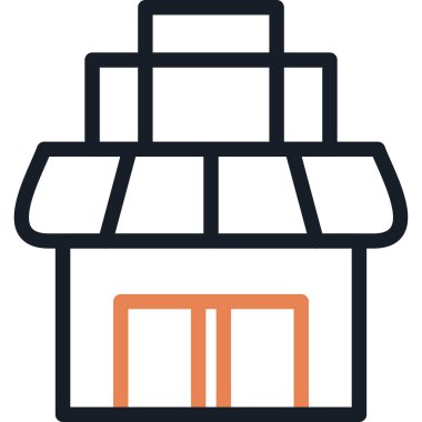 Genel Depolama Satırı Simgesi, Basit Tasarımlı Vektör Resimleri