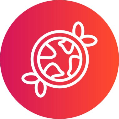 Dünya Günü Kutlama Hattı Gradyan Çemberi Simgesi, Basit Tasarımlı Vektör Resimleri