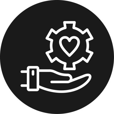 Gönüllü Satır Çemberi BG Simgesi, Basit Tasarımlı Vektör Resimleri