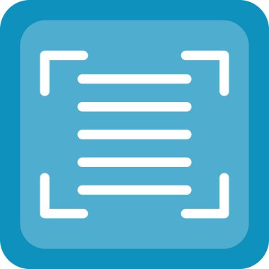 Metin Düz Simge, Vektör İllüstrasyonunu Basit Tasarımla Doğrula