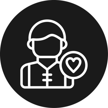 Favori Satır Çemberi BG Simgesi, Basit Tasarımlı Vektör Resimleri