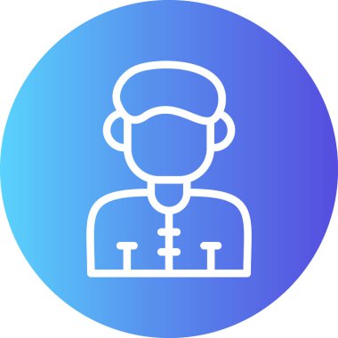 Webside Yapıcı Satırı Gradyan Çemberi Simgesi, Basit Tasarımlı Vektör Resimleri