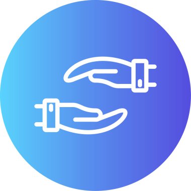 El Hattının Gradyan Çemberi Simgesi, Basit Tasarımlı Vektör Resimlerine Yardım Etme