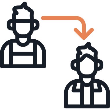 Takım Etkileşimi Satırı Simgesi, Basit Tasarımlı Vektör Resimleri