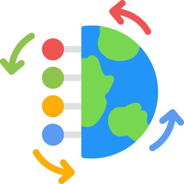 Genel Geleceğin Düz Simgesi, Basit Tasarımlı Vektör Resimleri