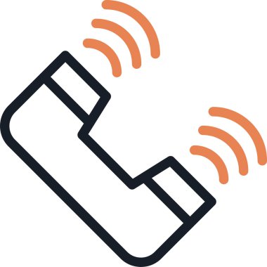 Telefon Alıcı Satırı Bitiş Simgesi, Basit Tasarımlı Vektör Resimleri