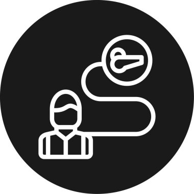 Başarı Koç Satırı Çemberi BG Simgesi, Basit Tasarımlı Vektör Resimleri