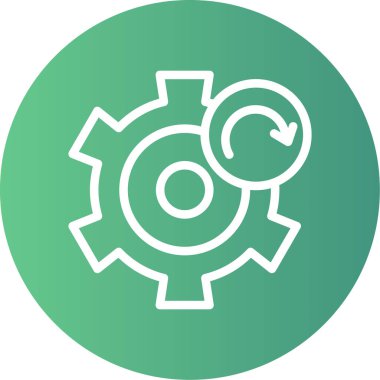 Sistem Yükseltme Satırı Gradyan Çemberi Simgesi, Basit Tasarımlı Vektör Resimleri