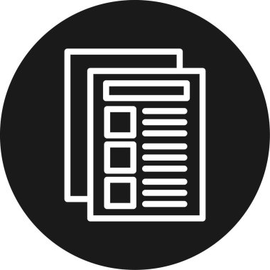 Görev Çizgisi İyimserleştirme Çemberi BG Simgesi, Basit Tasarımlı Vektör Resimleri