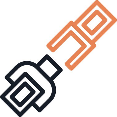 Emniyet kemeri Satırı Simgesi, Basit Tasarımlı Vektör Resimleri