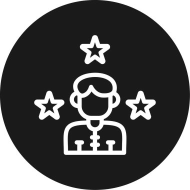 Kullanıcı Değerlendirme Satırı Çemberi BG Simgesi, Basit Tasarımlı Vektör Resimleri