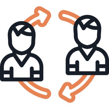 Hissedar Sözleşmesi Simgesi, Basit Tasarımlı Vektör İllüstrasyonu