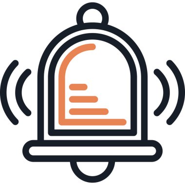 Bildirimli Hatırlatma Satırı Simgesi, Basit Tasarımlı Vektör İllüstrasyonu