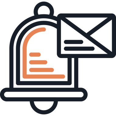 Bildirimli İleti Satırı Simgesi, Basit Tasarımlı Vektör Resimleri