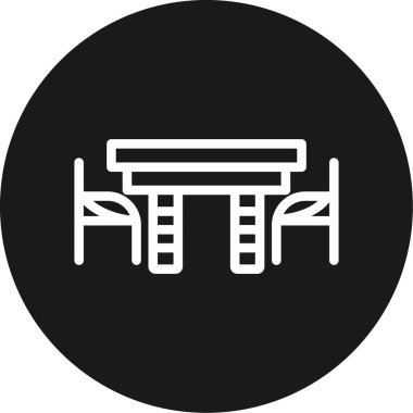 Ofis Toplantı Odası Çemberi BG Simgesi, Basit Tasarımlı Vektör Resimleri