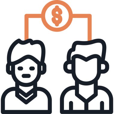 İş İlişkileri Satırı Simgesi, Basit Tasarımlı Vektör Resimleri