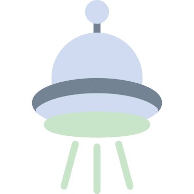 Uçan Daire Düz Simgesi, Basit Tasarımlı Vektör Resimleri