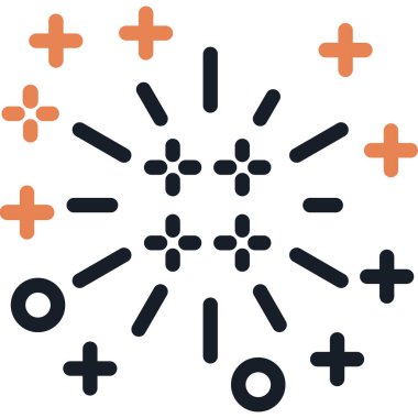 Yeni Yıl Sancak Satırı Simge Teslim Et, Basit Tasarımlı Vektör İllüzyonu