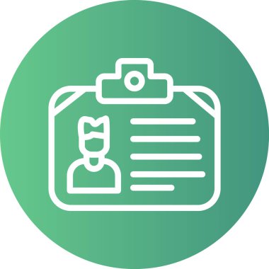 Kimlik Doğrulama Çizgisi Gradyan Çemberi Simgesi, Basit Tasarımlı Vektör Resimleri