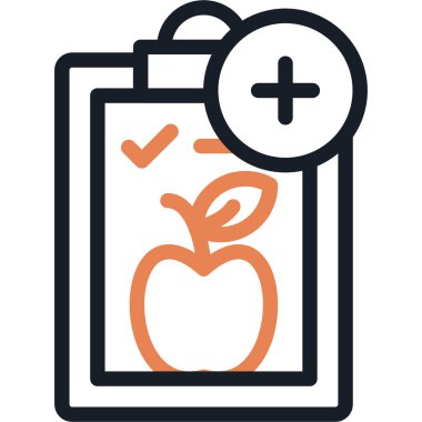 Yemek Günlük Çizgisi Simgesi, Basit Tasarımlı Vektör Resimleri