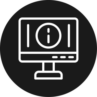 Bilgi Sitesi Satırı Çemberi BG Simgesi, Basit Tasarımlı Vektör Resimleri