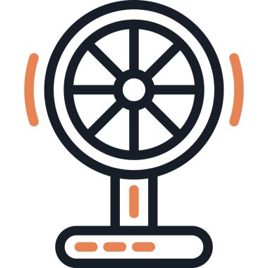 Masa Pervane Satırı Simgesi, Basit Tasarımlı Vektör Resimleri