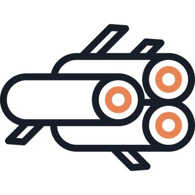 Ahşap Çizgisi Simgesi, Basit Tasarımlı Vektör Resimleri