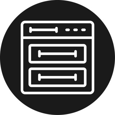 Wireframe Satır Çemberi BG Simgesi, Basit Tasarımlı Vektör İllüstrasyonu