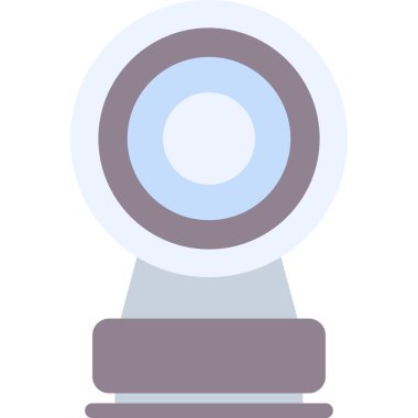 Web Kamerası Düz Simgesi, Basit Tasarımlı Vektör Resimleri