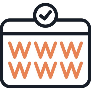 Alan Adı Satırı Simgesi, Basit Tasarımlı Vektör Resimleri