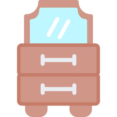 Dresser Düz Simge, Basit Tasarımlı Vektör Resimleri