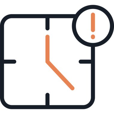 Alarm Çizgisi Bitiş Tarihi Simgesi, Basit Tasarımlı Vektör Resimleri