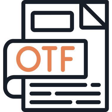 OTF Satır Bitiş Simgesi, Basit Tasarımlı Vektör İllüstrasyonu