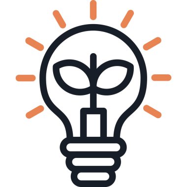 Yenilenebilir Enerji Hattı Basit Tasarımlı Vektör ResmiComment