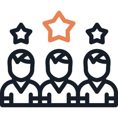 Çalışan Satırı Simge Ögesi, Basit Tasarımlı Vektör İllüstrasyonu