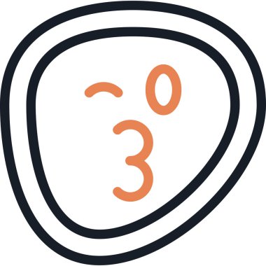 Öp Yüz Satırı Simgesi, Basit Tasarımlı Vektör Resimleri