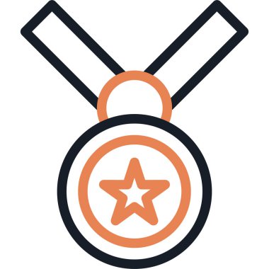 Madalya Satırı Simgesi, Basit Tasarımlı Vektör Resimleri