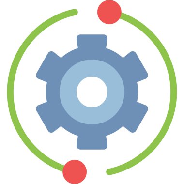 Yedekleme Ayarları Düz Simge, Basit Tasarımlı Vektör İllüstrasyonu