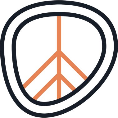 Barış İmza Satırı Simgesi, Basit Tasarımlı Vektör İllüstrasyonu