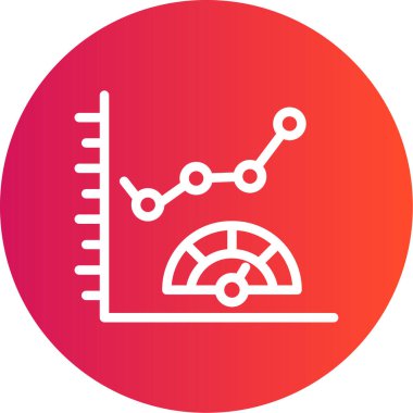 Performans Ölçüm Çizgisi Gradyan Çemberi Simgesi, Basit Tasarımlı Vektör Resimleri