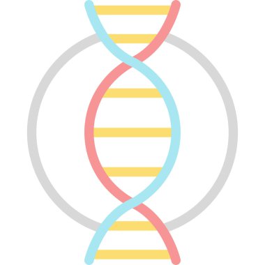Genetik Miras Düz Simgesi, Basit Tasarımlı Vektör İllüzyonu